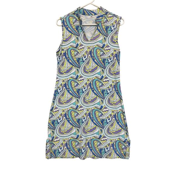 Lulu‎ B dress Small purple paisley cool soft stretchy fabric resortwear colorful - Picture 1 of 10